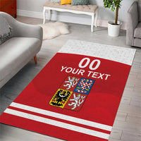 Custom Czech Republic Hockey Area Rug Czech Lion