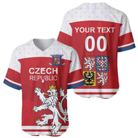 Custom Czech Republic Hockey Baseball Jersey Czech Lion