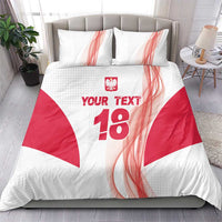 Custom Poland Volleyball Bedding Set Polish Eagle Sports Pride