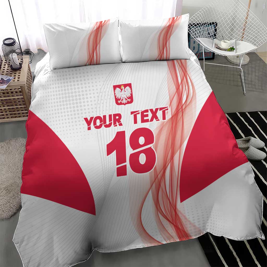 Custom Poland Volleyball Bedding Set Polish Eagle Sports Pride
