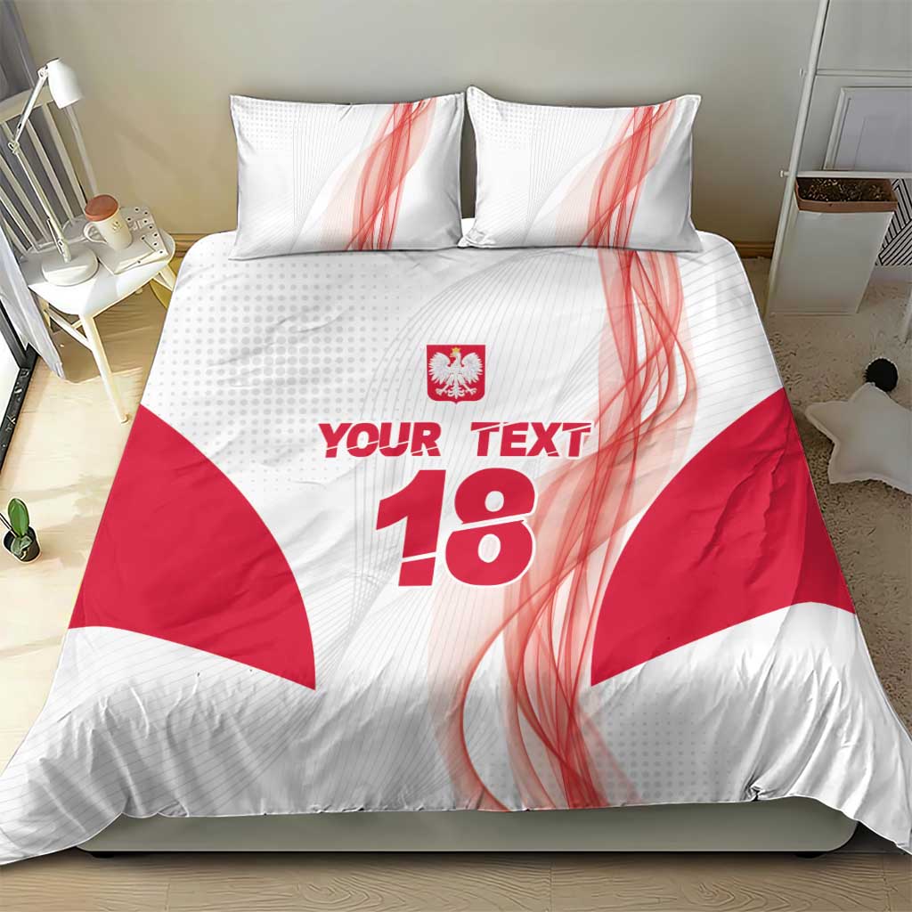 Custom Poland Volleyball Bedding Set Polish Eagle Sports Pride