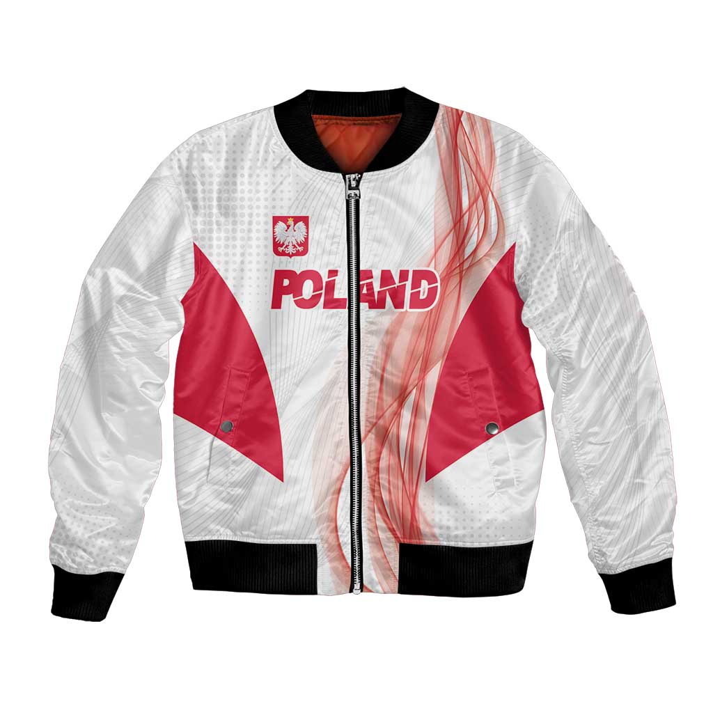 Custom Poland Volleyball Bomber Jacket Polish Eagle Sports Pride
