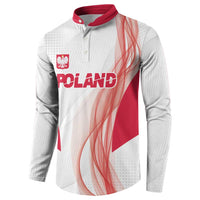 Custom Poland Volleyball Button Sweatshirt Polish Eagle Sports Pride