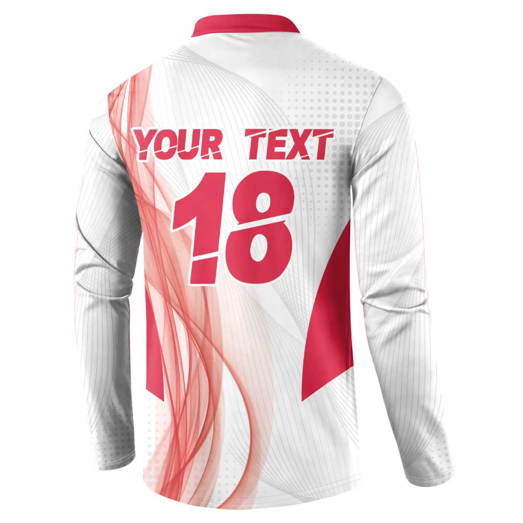 Custom Poland Volleyball Button Sweatshirt Polish Eagle Sports Pride