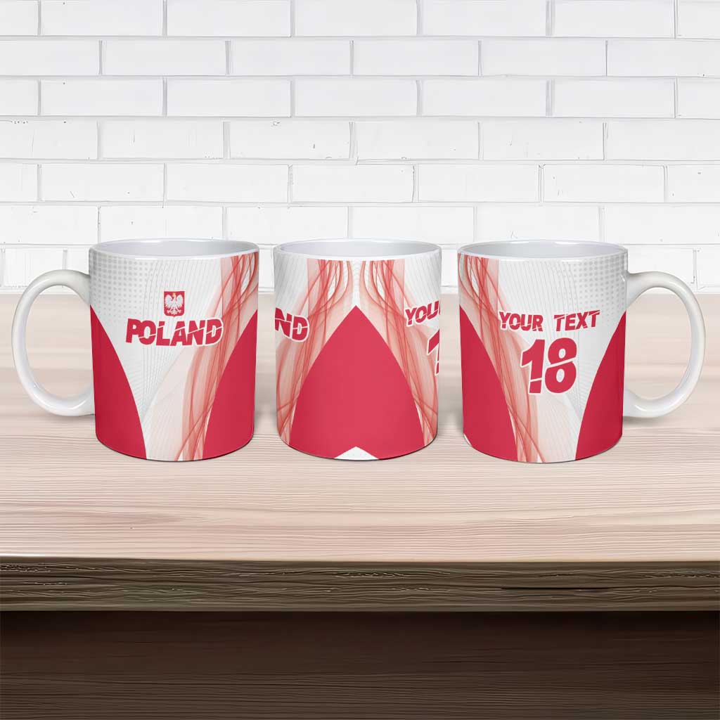 Custom Poland Volleyball Ceramic Mug Polish Eagle Sports Pride