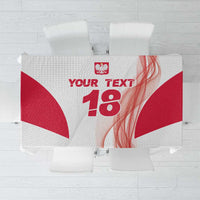 Custom Poland Volleyball Tablecloth Polish Eagle Sports Pride
