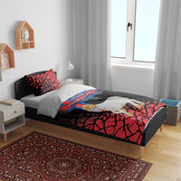 Personalized Faroe Islands Bedding Set Coat Of Arms Flag Style