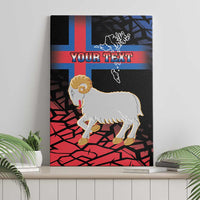 Personalized Faroe Islands Canvas Wall Art Coat Of Arms Flag Style