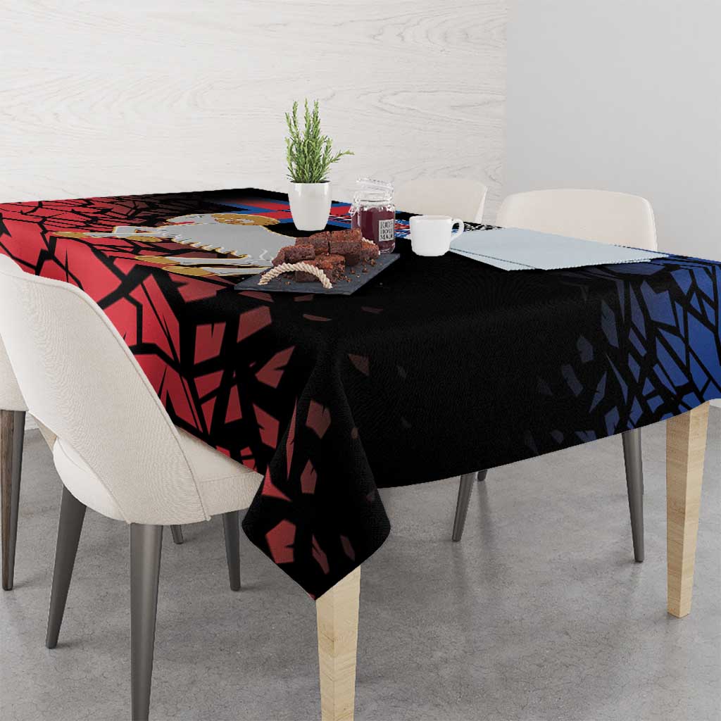 Personalized Faroe Islands Tablecloth Coat Of Arms Flag Style