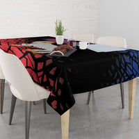 Personalized Faroe Islands Tablecloth Coat Of Arms Flag Style