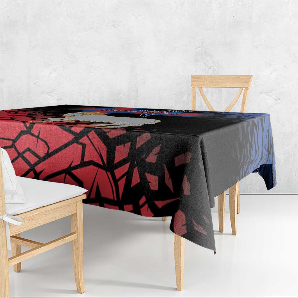 Personalized Faroe Islands Tablecloth Coat Of Arms Flag Style