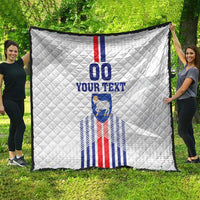 Custom Faroe Islands Football Quilt Go Champion White Version