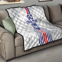 Custom Faroe Islands Football Quilt Go Champion White Version