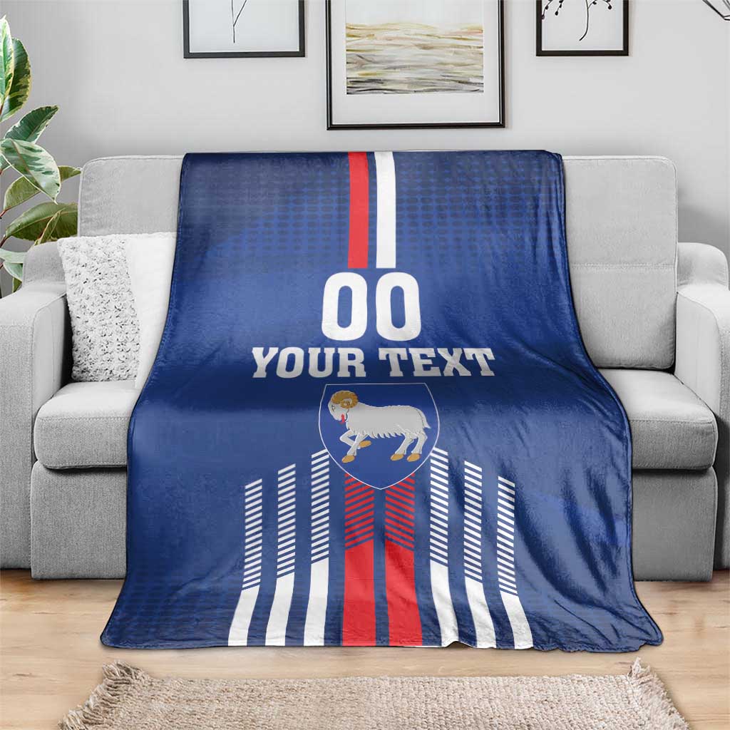 Custom Faroe Islands Football Blanket Go Champion Blue Version