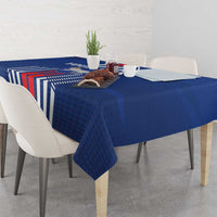 Custom Faroe Islands Football Tablecloth Go Champion Blue Version