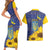 Ukraine Peace Dove Couples Matching Short Sleeve Bodycon Dress and Hawaiian Shirt Ukraine Sunflower With Folk Patterns - Wonder Print Shop