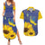 Ukraine Peace Dove Couples Matching Summer Maxi Dress and Hawaiian Shirt Ukraine Sunflower With Folk Patterns - Wonder Print Shop