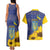 Ukraine Peace Dove Couples Matching Tank Maxi Dress and Hawaiian Shirt Ukraine Sunflower With Folk Patterns - Wonder Print Shop