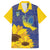 Ukraine Peace Dove Family Matching Off Shoulder Short Dress and Hawaiian Shirt Ukraine Sunflower With Folk Patterns - Wonder Print Shop