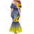 Ukraine Peace Dove Mermaid Dress Ukraine Sunflower With Folk Patterns - Wonder Print Shop