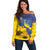 Ukraine Peace Dove Off Shoulder Sweater Ukraine Sunflower With Folk Patterns - Wonder Print Shop