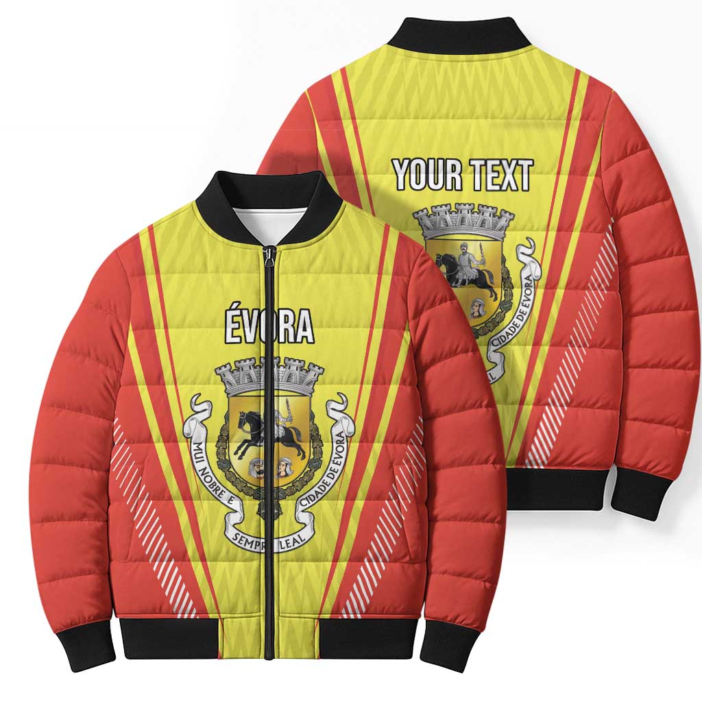 Personalized Evora Portugal Bomber Puffer Jacket Sporty Style - Wonder Print Shop