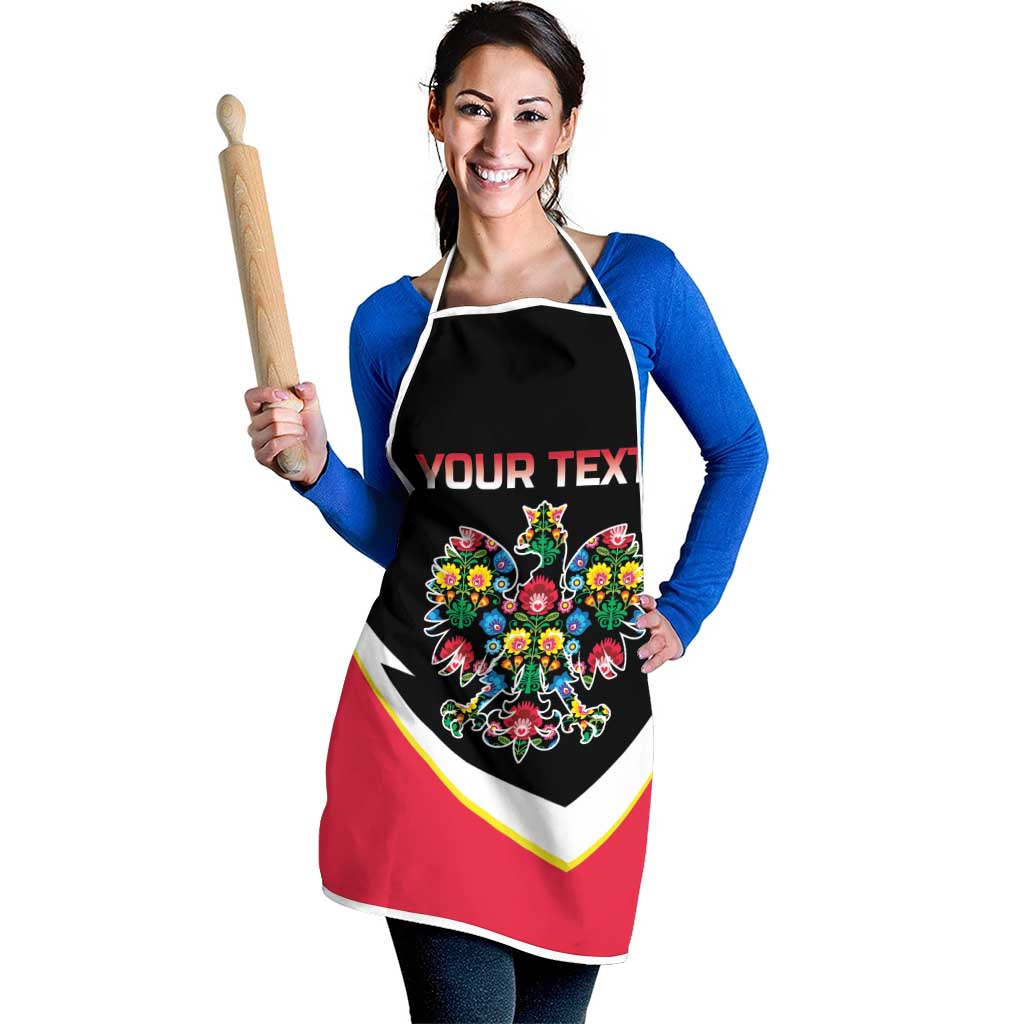 Personalized Poland Wycinanki Eagle Apron Polish Traditional Floral Folk Pattern - Wonder Print Shop