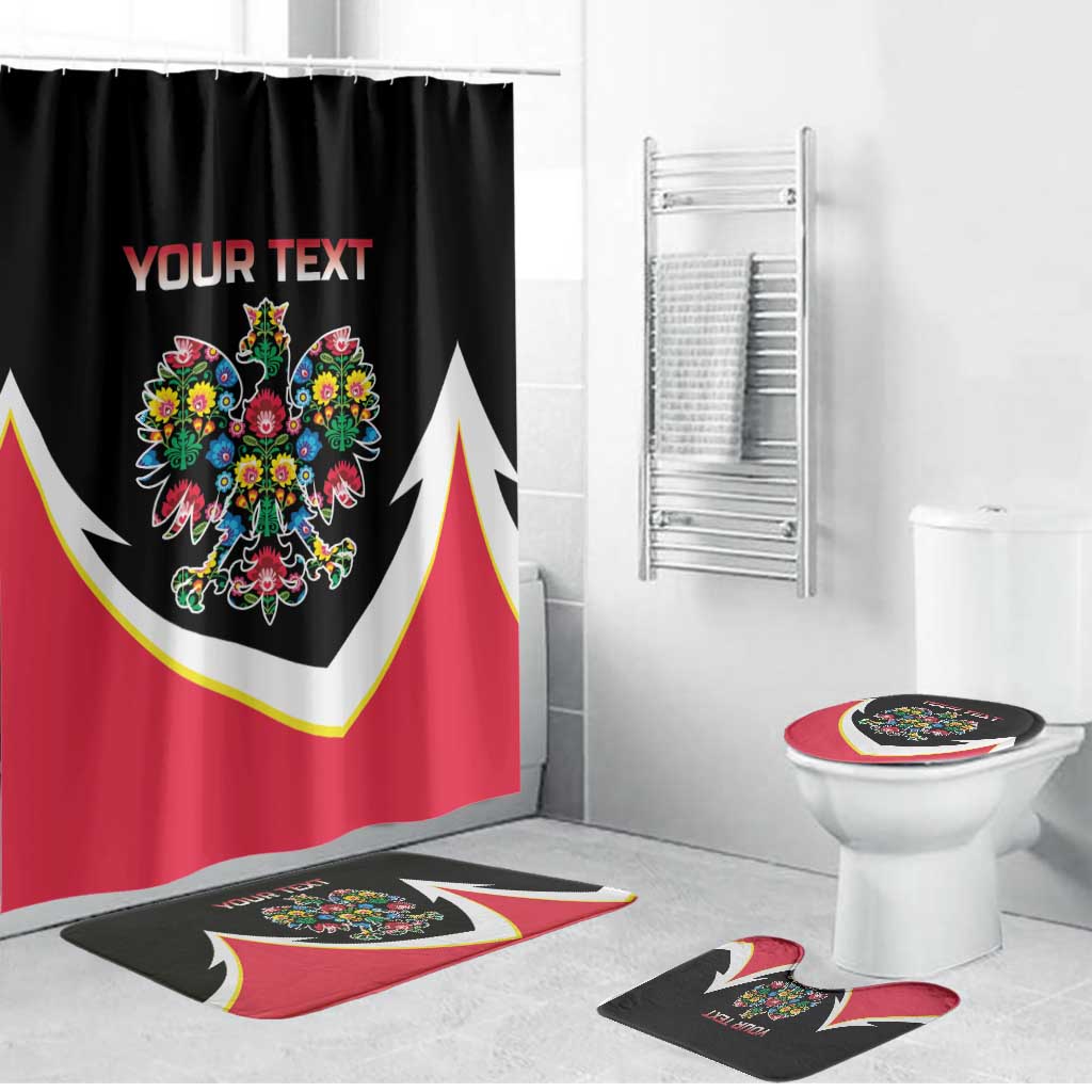 Personalized Poland Wycinanki Eagle Bathroom Set Polish Traditional Floral Folk Pattern - Wonder Print Shop