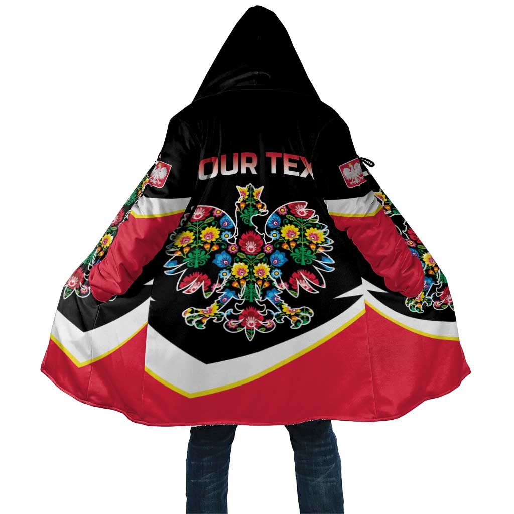 Personalized Poland Wycinanki Eagle Cloak Polish Traditional Floral Folk Pattern - Wonder Print Shop