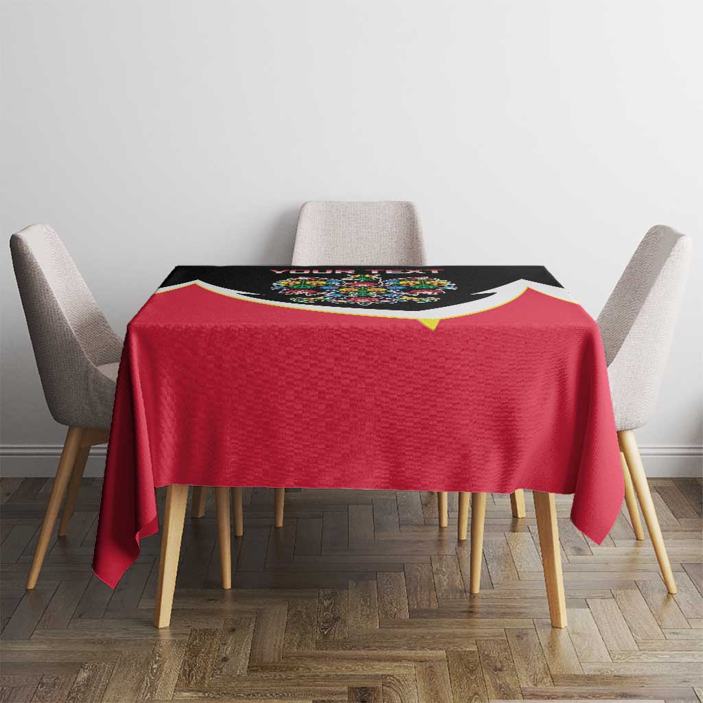 Personalized Poland Wycinanki Eagle Tablecloth Polish Traditional Floral Folk Pattern - Wonder Print Shop