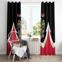 Personalized Poland Wycinanki Eagle Window Curtain Polish Traditional Floral Folk Pattern - Wonder Print Shop
