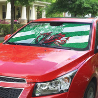Wales Celtic Cross Auto Sun Shade Cymru Am Byth Green Version - Wonder Print Shop