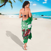 Wales Celtic Cross Sarong Cymru Am Byth Green Version - Wonder Print Shop