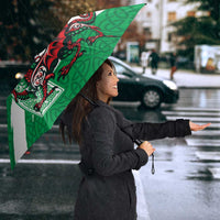 Wales Celtic Cross Umbrella Cymru Am Byth Green Version - Wonder Print Shop