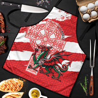 Wales Celtic Cross Apron Cymru Am Byth Red Version - Wonder Print Shop