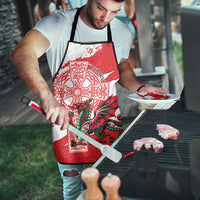 Wales Celtic Cross Apron Cymru Am Byth Red Version - Wonder Print Shop
