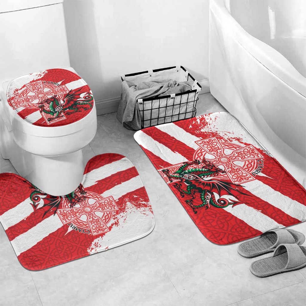 Wales Celtic Cross Bathroom Set Cymru Am Byth Red Version - Wonder Print Shop