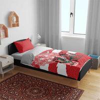 Wales Celtic Cross Bedding Set Cymru Am Byth Red Version - Wonder Print Shop