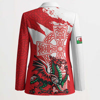 Wales Celtic Cross Blazer Cymru Am Byth Red Version - Wonder Print Shop