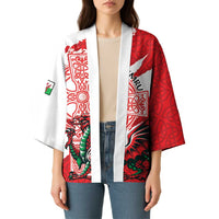 Wales Celtic Cross Kimono Cymru Am Byth Red Version - Wonder Print Shop
