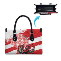 Wales Celtic Cross Leather Bag Cymru Am Byth Red Version - Wonder Print Shop