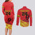 Custom Uganda Independence Day 1962 Couples Matching Long Sleeve Bodycon Dress and Long Sleeve Button Shirt Coat Of Arms With Kente Patterns - Wonder Print Shop