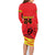 Custom Uganda Independence Day 1962 Family Matching Long Sleeve Bodycon Dress and Hawaiian Shirt Coat Of Arms With Kente Patterns - Wonder Print Shop