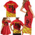 Custom Uganda Independence Day 1962 Family Matching Short Sleeve Bodycon Dress and Hawaiian Shirt Coat Of Arms With Kente Patterns - Wonder Print Shop