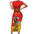 Custom Uganda Independence Day 1962 Family Matching Short Sleeve Bodycon Dress and Hawaiian Shirt Coat Of Arms With Kente Patterns - Wonder Print Shop