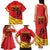 Custom Uganda Independence Day 1962 Family Matching Tank Maxi Dress and Hawaiian Shirt Coat Of Arms With Kente Patterns - Wonder Print Shop