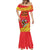 Custom Uganda Independence Day 1962 Mermaid Dress Coat Of Arms With Kente Patterns - Wonder Print Shop