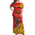 Custom Uganda Independence Day 1962 Off Shoulder Maxi Dress Coat Of Arms With Kente Patterns - Wonder Print Shop