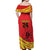 Custom Uganda Independence Day 1962 Off Shoulder Maxi Dress Coat Of Arms With Kente Patterns - Wonder Print Shop