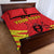 Custom Uganda Independence Day 1962 Quilt Bed Set Coat Of Arms With Kente Patterns - Wonder Print Shop